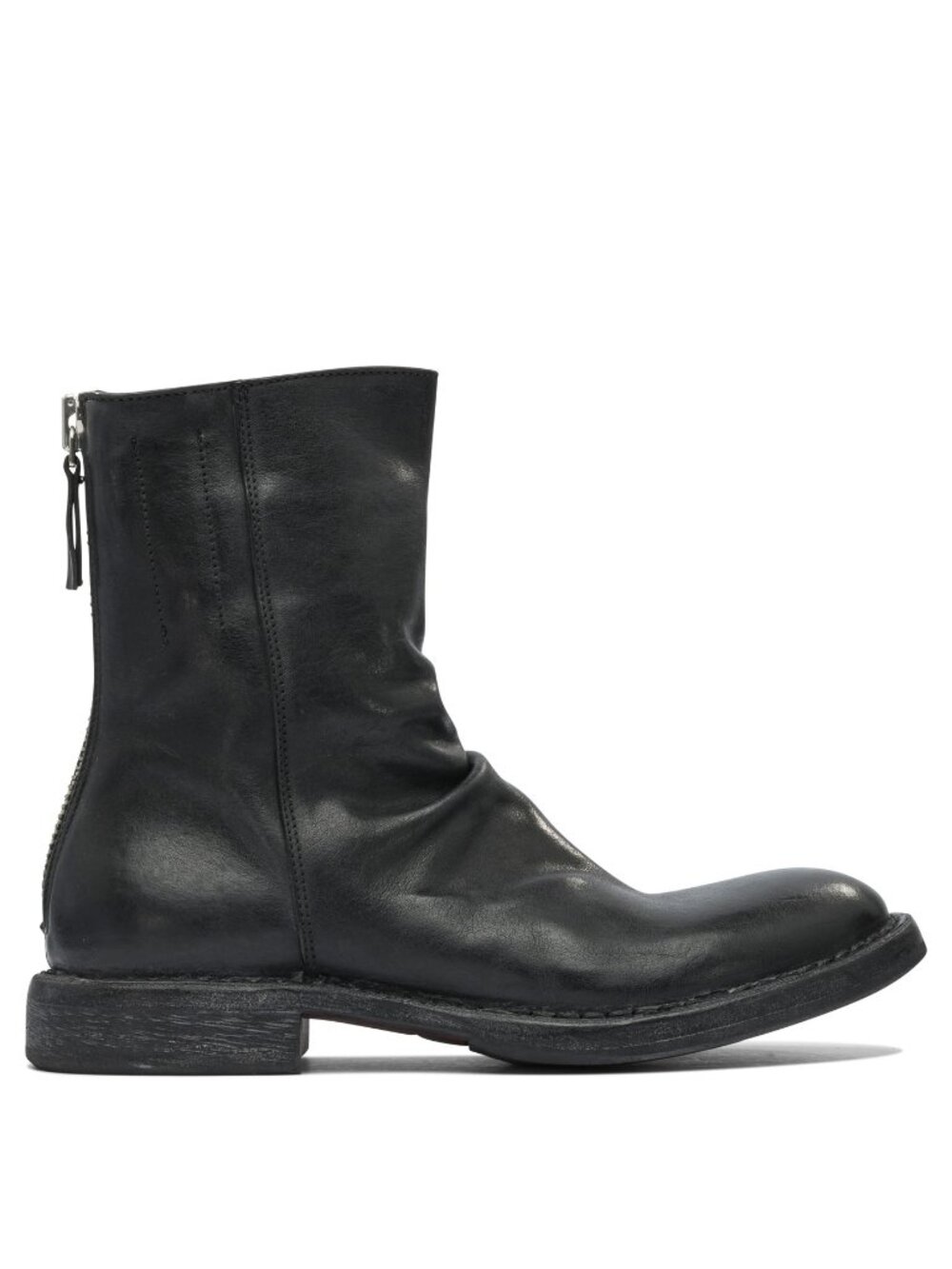 Moma Minsk Black Heritage Leather Ankle Boots Round Toe Size 37.5 EU NWT